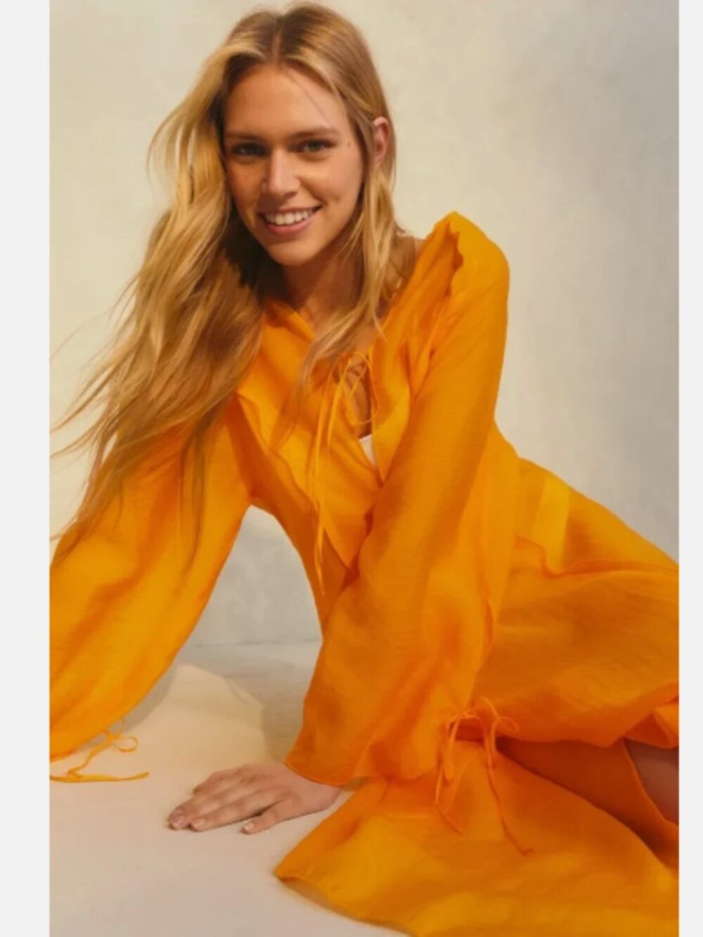 STUNNING H&M Beach Cover-Up — Tangerine (Rare/Sold Out)